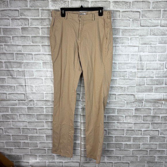 Peter Millar Classic Khaki Pilot Twill Straight Leg Casual Pants Mens 33 x 36 - Picture 1 of 12